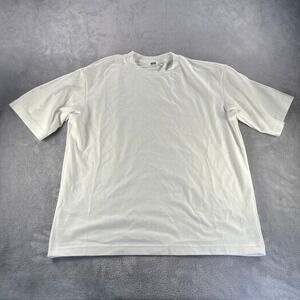 Uniqlo U AIRism Cotton Oversized T-Shirt L White Crew Neck Gorpcore Streetwear